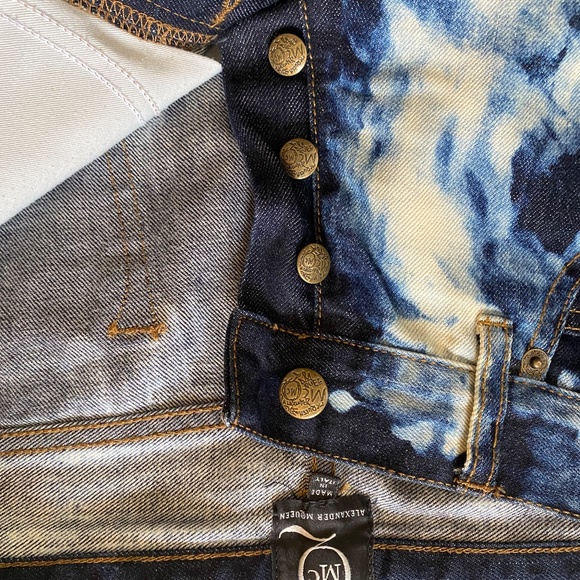 AUTHENTIC Alexander McQueen MCQ ACID WASHED DEMIN JEANS 31 - Picture 9 of 16